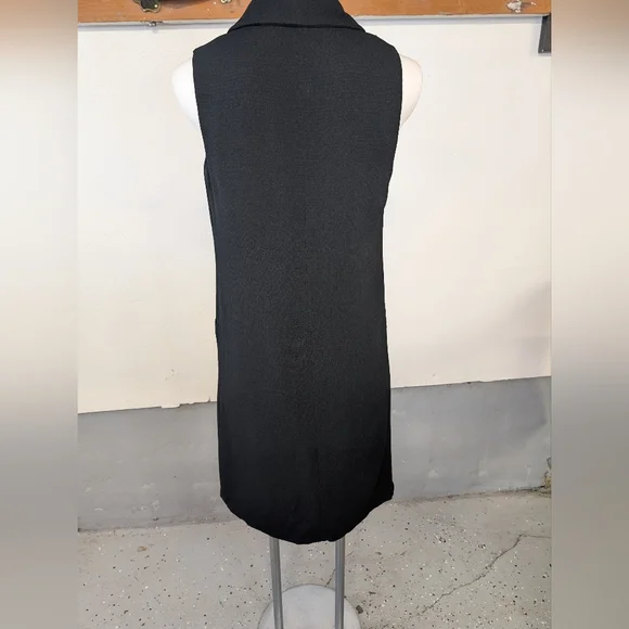 Vintage Karl Lagerfeld Sleeveless Black  Dress Made In France For Henri Bendel - Picture 2 of 3